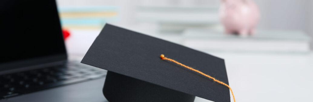 Graduation in high school and university concept